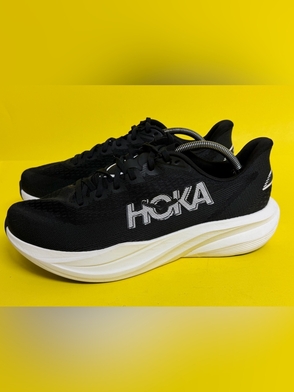 Hoka One One Mach 7 WIDE Men’s Running Shoes Black/White SZ 11.5 2E WORN ONCE